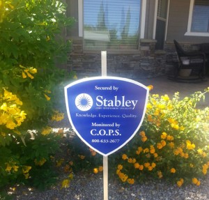 Stabley Home Security System Sign