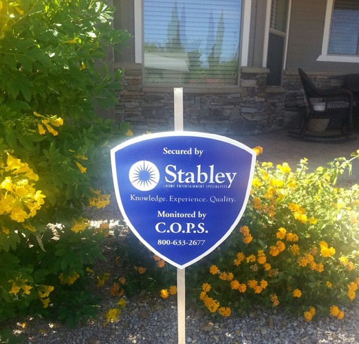 Stabley Home Security System Sign