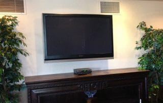 floating tv in living room