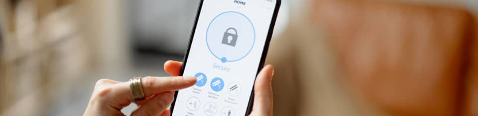 Home security app on phone